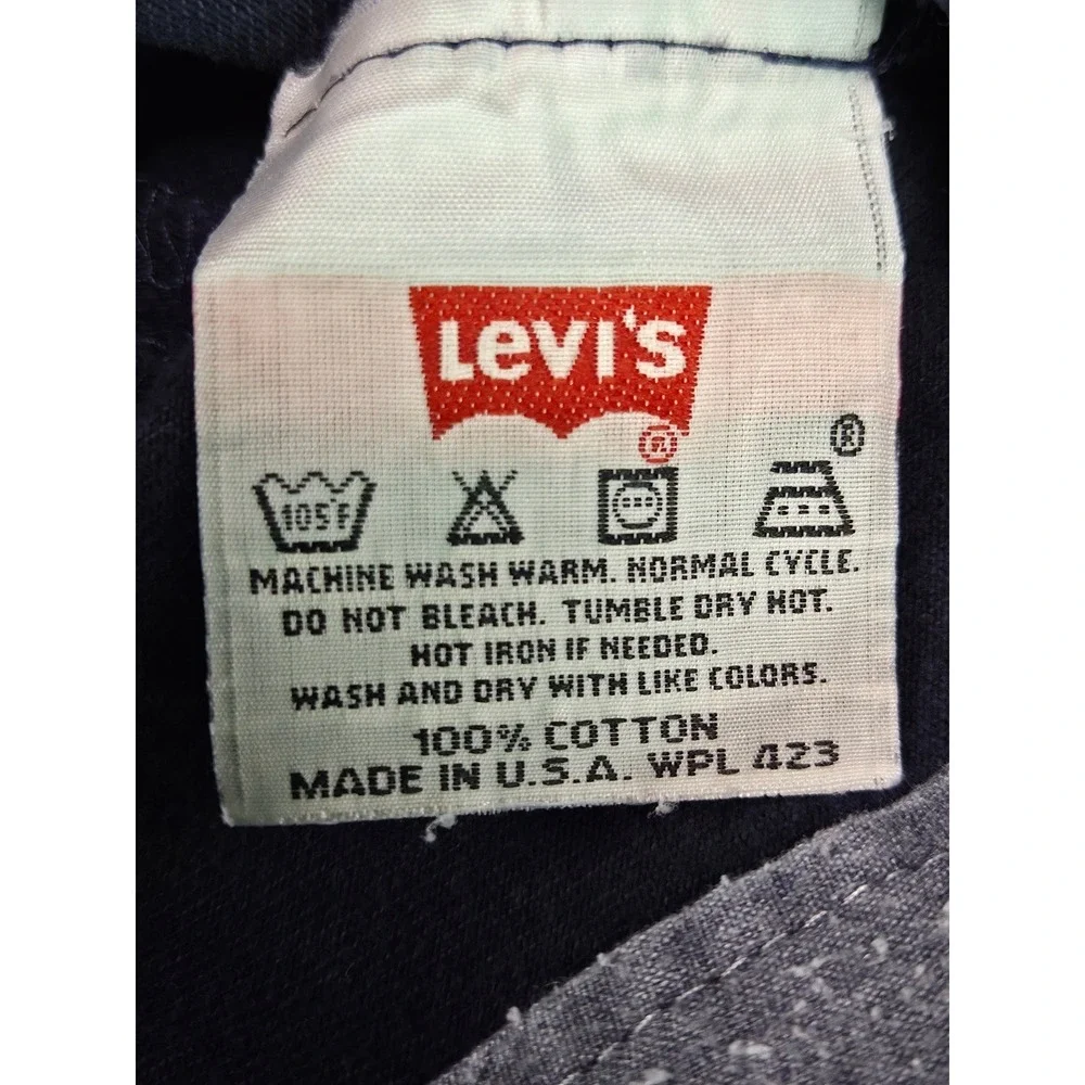Vintage Levi's 501 Original Fit Jeans Mens 34x32 Dark Blue Button Fly Straight